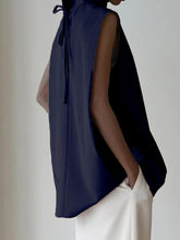 Load image into Gallery viewer, Women's Elegant Solid Color Turtle Neck Sleeveless Top