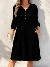 Load image into Gallery viewer, Women'S Casual Solid Color V-Neck Dress