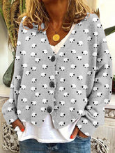 Load image into Gallery viewer, Cute Cartoon Sheep Pattern Cozy Knit Cardigan