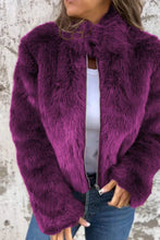 Load image into Gallery viewer, Stylish Faux Fur Turtleneck Zipper Casual Jacket