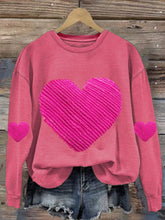 Load image into Gallery viewer, Women'S Heart Print Long Sleeve Sweatshirt