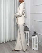Load image into Gallery viewer, Fashionable Solid Color Laps Suit Jacket &amp; Pants Two-piece Set