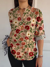 Load image into Gallery viewer, Vintage Summer Floral Pattern Printed Women's Casual Long Sleeve Comfortable Cotton Shirt