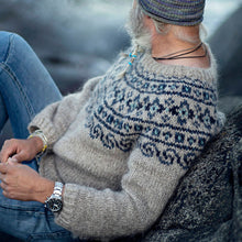 Load image into Gallery viewer, Vintage Beautiful Norwegian Knit Jacquard Crew Neck Sweater（Unisex）