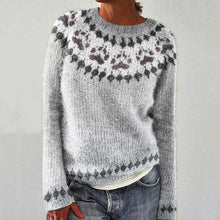 Load image into Gallery viewer, Dog Paw Print Long Sleeve Knitted Pullover Sweater