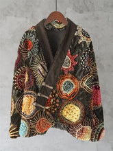 Load image into Gallery viewer, Stitching Embroidery Floral Pattern Women's Kimono