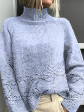 Load image into Gallery viewer, Women's Vintage Lovely Floral Art Print Knit Turtleneck Pullover Sweater