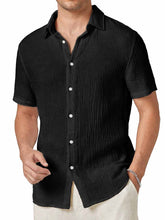 Load image into Gallery viewer, Men's Hawaiian Pleated Fabric Short Sleeve Shirt