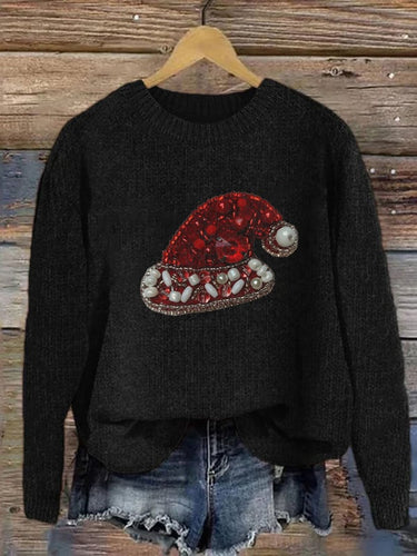 Women's Vintage Christmas Print Crewneck Sweatshirt