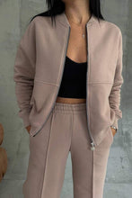 Load image into Gallery viewer, Women's Zipper Jacket &amp; Pants Two-piece Set