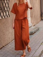 Load image into Gallery viewer, Women's Solid Color Fashion Leisure Suit Two-piece Set Suit