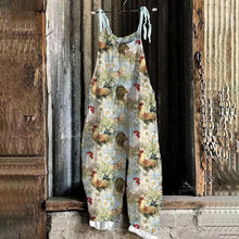 Load image into Gallery viewer, Farm Chicken Print Loose Casual Jumpsuit