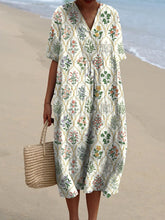 Load image into Gallery viewer, Ditsy Spring Floral Repeat Pattern Printed Women's Flowy Dress