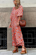 Load image into Gallery viewer, Fabulous Time Puff Sleeve Tiered Midi Dress