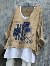 Load image into Gallery viewer, Women's Geometric Embroidered Textile Art Linen Blend Tunic