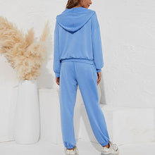 Load image into Gallery viewer, V-Neck Strappy Hooded Sweatshirt Set