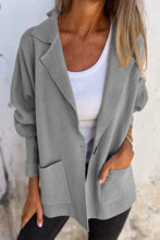 Load image into Gallery viewer, Solid Color Casual Lapel Pocket Loose Jacket