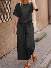 Load image into Gallery viewer, Women's Solid Color Fashion Leisure Suit Two-piece Set Suit