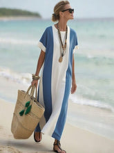 Load image into Gallery viewer, Women's Holiday Contrast Print Round Neck Loose Dress