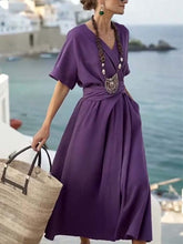 Load image into Gallery viewer, Ladies Loose Solid Pocket Dress