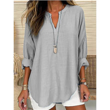 Load image into Gallery viewer, Women&#39;s Plain Casual Blouse Shirt