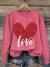 Load image into Gallery viewer, Women's Valentine's Day Printed Long Sleeve Sweatshirt