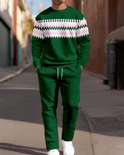 Load image into Gallery viewer, Men's Simple Colorblock Round Neck Casual Sports Set 0191