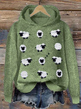 Load image into Gallery viewer, Lovely Sheep Pattern Cozy Knit Hoodie