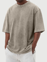 Load image into Gallery viewer, Men's Vintage Washed And Distressed Cotton T-shirt