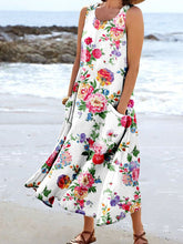 Load image into Gallery viewer, Women's Floral Art Print Pocket Casual Resort Comfort Maxi Dress