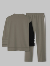 Load image into Gallery viewer, Men&#39;s Simple Colorblock Round Neck Casual Sports Set 0115