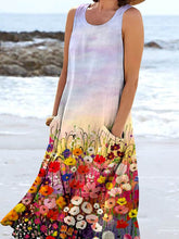 Load image into Gallery viewer, Women's Floral Resort Tank Top with Pockets
