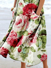 Load image into Gallery viewer, Women's Floral Art Print Pocket Casual Resort Comfort Maxi Dress