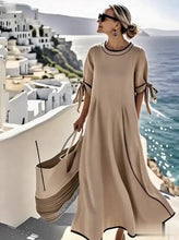 Load image into Gallery viewer, Women'S Loose Striped Knot Dress