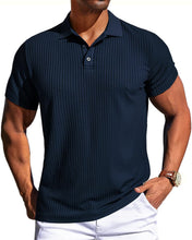 Load image into Gallery viewer, Men's Knitted Pit Jacquard Basic Simple Short-sleeved Polo Shir