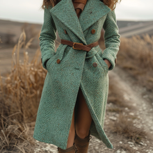 Load image into Gallery viewer, Women's Retro Casual Long Woolen Coat