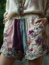 Load image into Gallery viewer, Women's Retro Floral Casual Shorts
