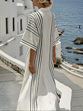 Load image into Gallery viewer, Women's Striped Cardigan Dress