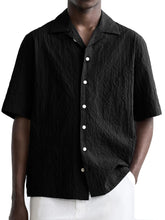 Load image into Gallery viewer, Men's Hawaiian Pleated Fabric Short Sleeve Shirt