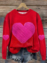Load image into Gallery viewer, Women'S Heart Print Long Sleeve Sweatshirt