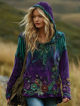 Load image into Gallery viewer, Women's Vintage Floral Art Cozy Hoodie