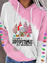 Load image into Gallery viewer, Women&#39;s I Want A Hippopotamus For Christmas Casual Hoodie