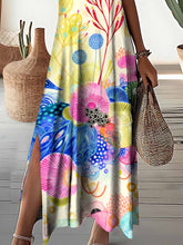 Load image into Gallery viewer, Women's Underwater World Pattern Resort Style V-Neck Dress