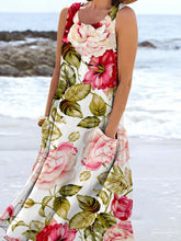 Load image into Gallery viewer, Women's Floral Resort Tank Top with Pockets
