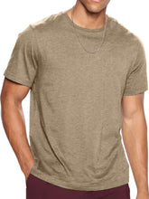Load image into Gallery viewer, Men's Summer Round Neck Drop Shoulder Solid Color Short Sleeve T-Shirt