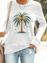 Load image into Gallery viewer, Women's Christmas Palm Tree Print Sweatshirt