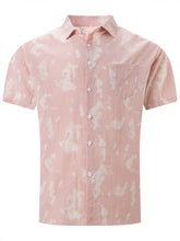 Load image into Gallery viewer, Men's Summer Cotton Tie Dye Lapel Short Sleeve Shirt