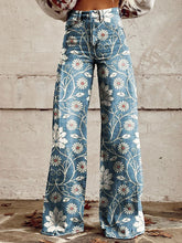 Load image into Gallery viewer, Women&#39;s Vintage Print Casual Wide Leg Pants