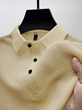 Load image into Gallery viewer, Men's Summer Mesh Ice Silk Solid Color Short Sleeve Polo Shirt