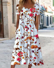 Load image into Gallery viewer, Casual Loose Floral Dress